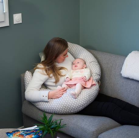 Coussin de maternite et d'allaitement Beige 2 - vertbaudet enfant 