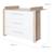 Commode à langer évolutive 3 tiroirs malo Blanc - chêne sonoma scié 3 - vertbaudet enfant 