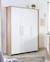 Armoire bébé 3 portes à fermeture douce malo Blanc - chêne sonoma scié 2 - vertbaudet enfant 