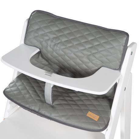 Coussins matelassés en cuir pu déperlant pour chaises hautes sit up Anthracite+Grège+Gris pierre 12 - vertbaudet enfant 