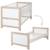 Lit évolutif transformable en lit junior malo Blanc - chêne sonoma scié 3 - vertbaudet enfant 