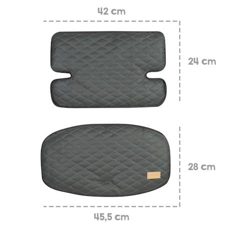 Coussins matelassés en cuir pu déperlant pour chaises hautes sit up Anthracite+Grège+Gris pierre 5 - vertbaudet enfant 