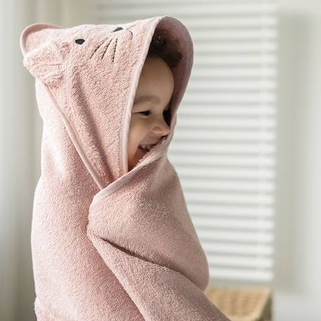 Cape de bain chat Rose foncé 3 - vertbaudet enfant 