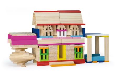 Baril de 250 planchettes en bois Bleu 1 - vertbaudet enfant 