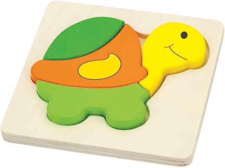 Mini puzzle tortue Vert 1 - vertbaudet enfant 