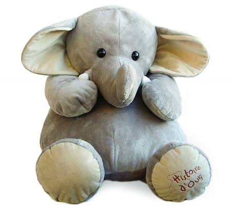 Peluche éléphant 60 cm Gris 1 - vertbaudet enfant 