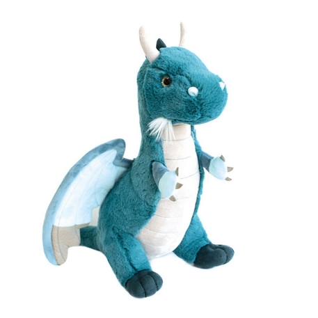 Peluche dragon emeraude 40 cm Bleu 1 - vertbaudet enfant 
