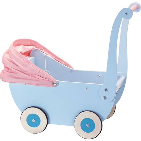 Landau en bois pour poupée Bleu 2 - vertbaudet enfant 