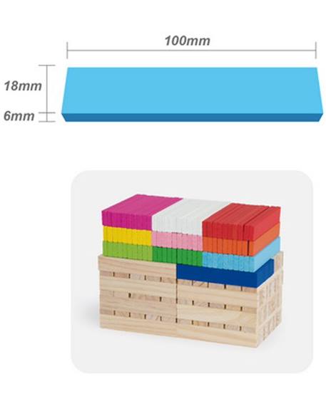 Baril de 250 planchettes en bois Bleu 4 - vertbaudet enfant 