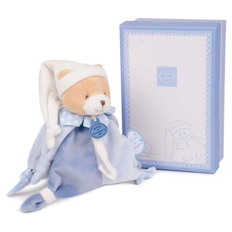 Doudou attache-sucette ours petit chou Bleu 2 - vertbaudet enfant 