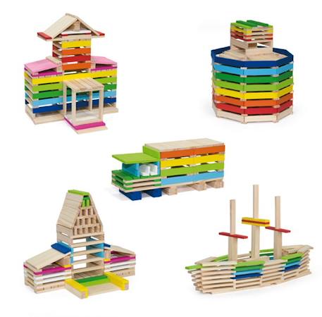 Baril de 250 planchettes en bois Bleu 3 - vertbaudet enfant 