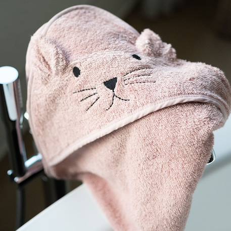Cape de bain chat Rose foncé 2 - vertbaudet enfant 