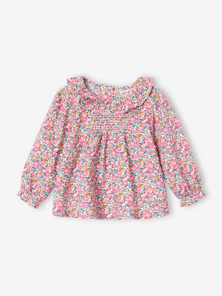 Ensemble naissance 2 pièces blouse tissu Liberty et bloomer écru 4 - vertbaudet enfant 