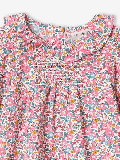 Ensemble naissance 2 pièces blouse tissu Liberty et bloomer écru 7 - vertbaudet enfant 