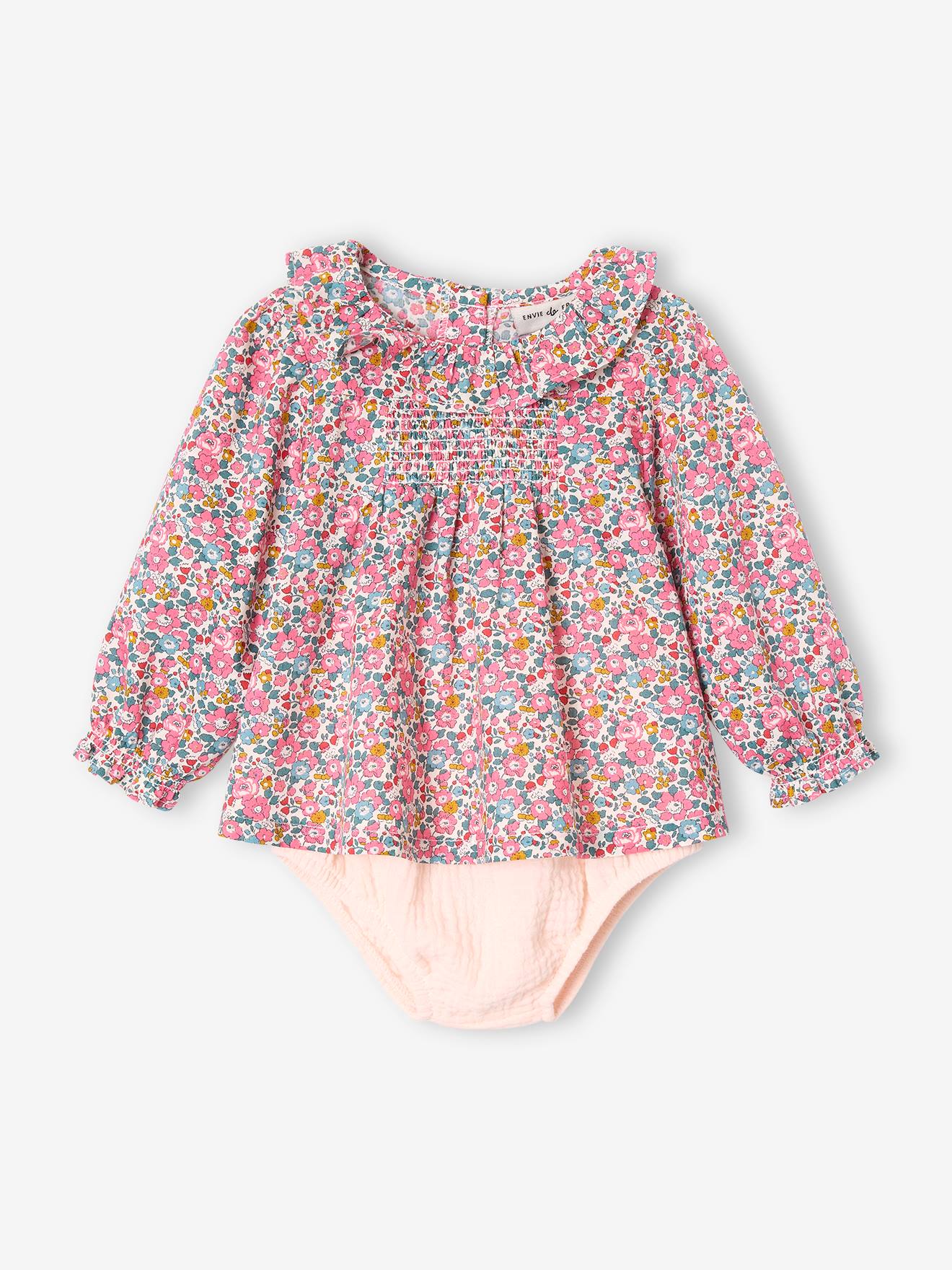 Bloomer Naissance Bébé Imprimé Petites Fleurs écru - Taille 12 Mois (74 Cm), 100% Coton, élastiqué - 13