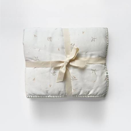 Couverture naissance matelassée l'envolée Ambre+Cyprès 12 - vertbaudet enfant 