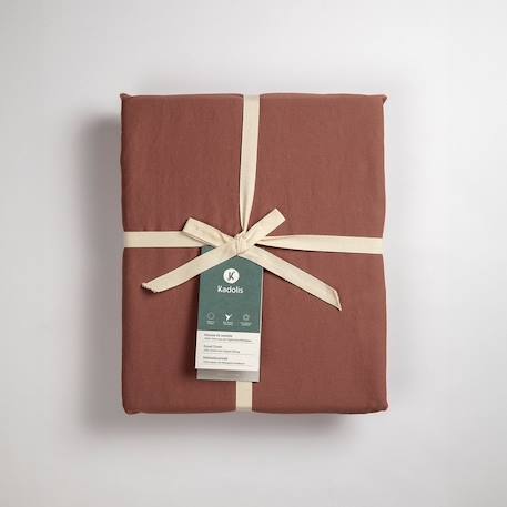 Taie d'oreiller pur coton bio Blanc+Bleu nuit+Ecru+Eucalyptus+Gris tourterelle+Rose nude+Terracotta 42 - vertbaudet enfant 