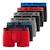 Lot de 6 boxers  en coton Rouge/noir/bleu/gris 1 - vertbaudet enfant 