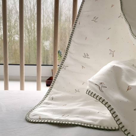 Couverture naissance matelassée l'envolée Ambre+Cyprès 9 - vertbaudet enfant 