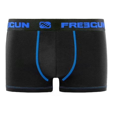 Lot de 4 boxers  coton bleu Noir/bleu 4 - vertbaudet enfant 