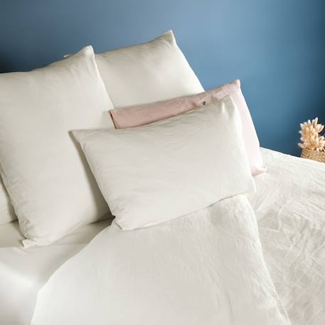 Taie d'oreiller pur coton bio Blanc+Bleu nuit+Ecru+Eucalyptus+Gris tourterelle+Rose nude+Terracotta 15 - vertbaudet enfant 