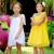 Robe cérémonie   à col fleuri liberty   alizee Blanc violet floral+Jaune multicolore+Rose jaune floral 5 - vertbaudet enfant 