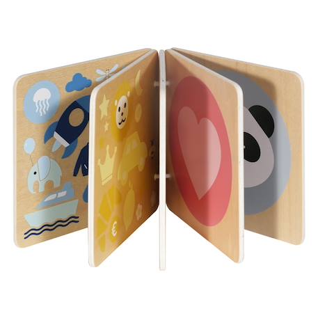 Livre d'éveil en bois Bois 5 - vertbaudet enfant 