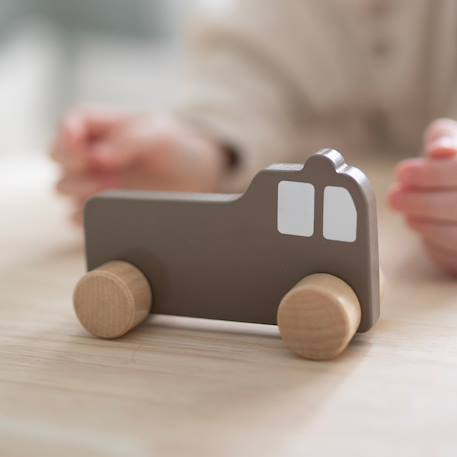 Mes premières voitures en bois nature Ecru, beige, marron 3 - vertbaudet enfant 