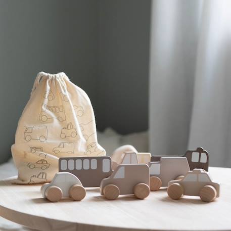 Mes premières voitures en bois nature Ecru, beige, marron 2 - vertbaudet enfant 