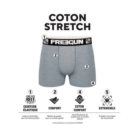 Lot de 9 boxers  en coton uni Noir/gris/bleu/blanc/rouge 3 - vertbaudet enfant 