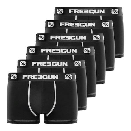 Lot de 6 boxers  en coton Noir 1 - vertbaudet enfant 