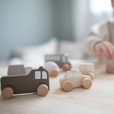 Mes premières voitures en bois nature Ecru, beige, marron 5 - vertbaudet enfant 