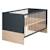 Lit évolutif en bois massif convertible en lit junior lenn Anthracite / chêne artisan 1 - vertbaudet enfant 
