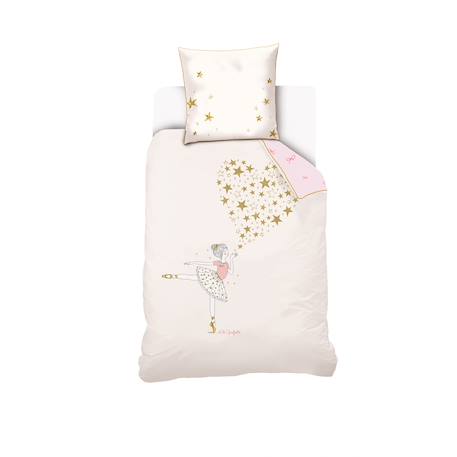Housse de couette lili gaufrette ballerina coton Ecru 1 - vertbaudet enfant 
