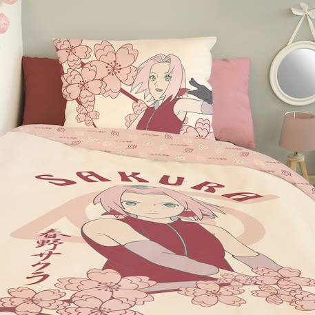 Housse de couette naruto sakura haruno coton Ecru 5 - vertbaudet enfant 