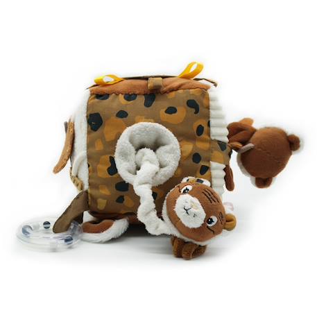 Cube d'activités en tissu Marron 5 - vertbaudet enfant 