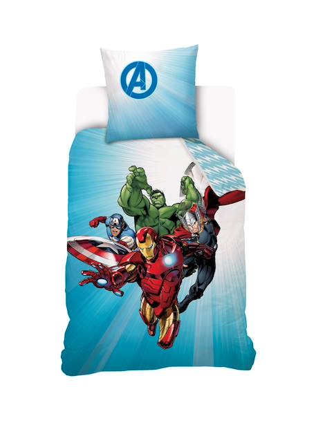 Housse de couette avengers originals marvel coton Bleu 1 - vertbaudet enfant 