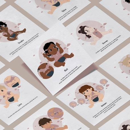 Cartes bébé signe Blanc - Ma famille+Blanc - Mes repas+Blanc - Mon hygiène+Blanc - Rituel du soir+Emotions 20 - vertbaudet enfant 