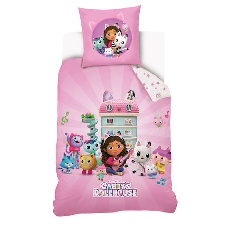 Housse de couette gabby et la maison magique coton Rose 1 - vertbaudet enfant 
