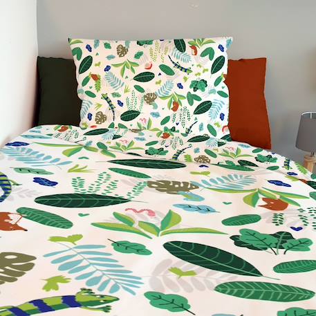Housse de couette catimini forêt coton Vert 5 - vertbaudet enfant 