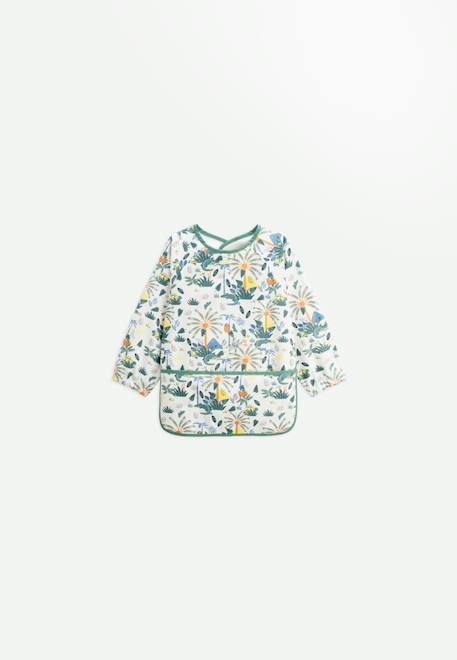 Bavoir tablier manches longues bango Ecru 1 - vertbaudet enfant 