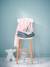 Plaid bébé en polaire minky et molleton STELLA gris+rose 2 - vertbaudet enfant 