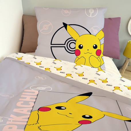 Housse de couette pokémon pikachu coton Violet 4 - vertbaudet enfant 