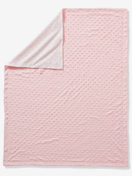 Couverture bébé bi-face minky/molleton STELLA gris+rose 5 - vertbaudet enfant 