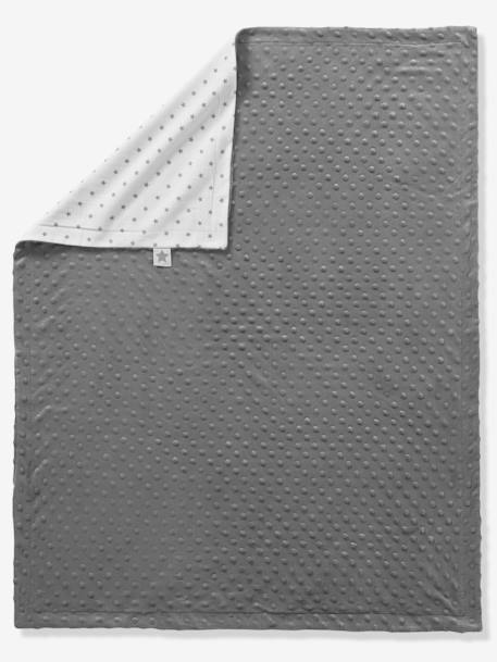 Plaid bébé en polaire minky et molleton STELLA gris+rose 3 - vertbaudet enfant 