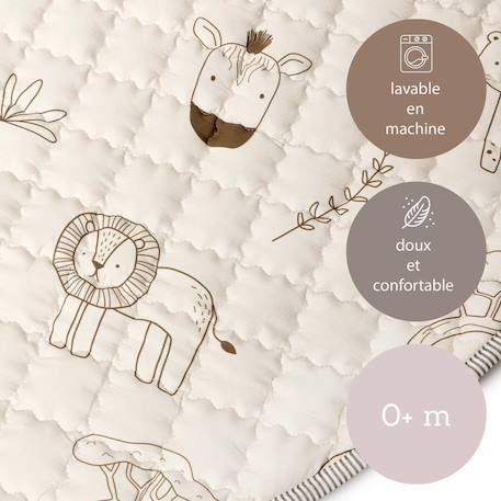 Tapis bebe matelassé animaux safari Multicolore 5 - vertbaudet enfant 
