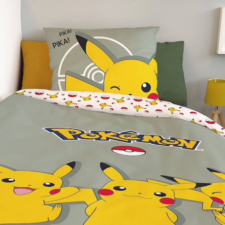 Housse de couette pikachu pokémon coton Vert 5 - vertbaudet enfant 