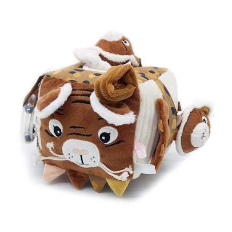 Cube d'activités en tissu Marron 1 - vertbaudet enfant 