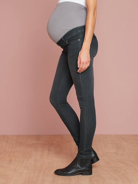 Jean slim stretch de grossesse entrejambe 79 Denim gris+denim noir 4 - vertbaudet enfant 