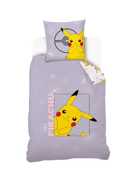 Housse de couette pokémon pikachu coton Violet 1 - vertbaudet enfant 